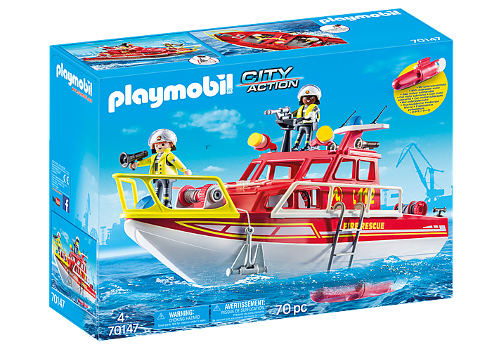 Playmobil City Action Πυροσβεστικό Σκάφος Διάσωσης 70147 - Playmobil, Playmobil City Action