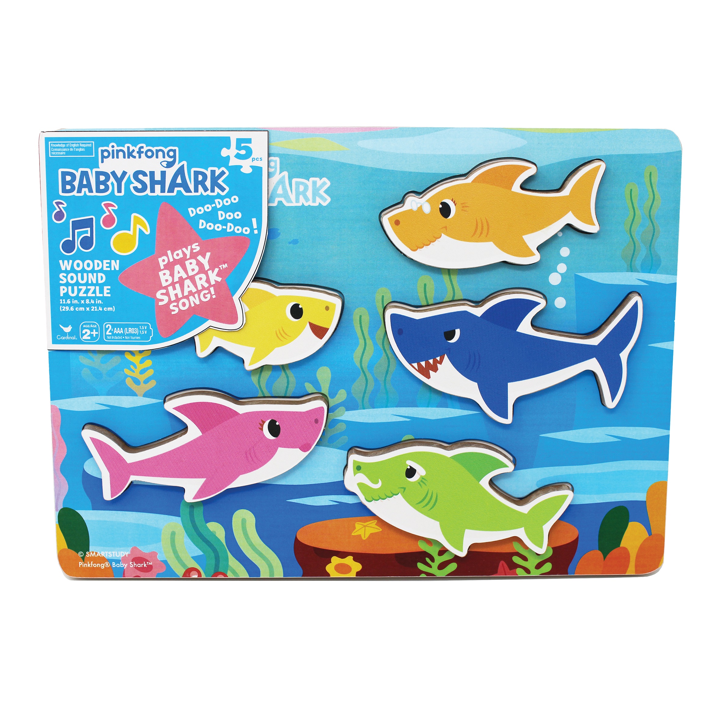 Baby Shark  Ξύλινο Παζλ με Ήχους & Τραγούδι Baby Shark  6054918 - Baby Shark