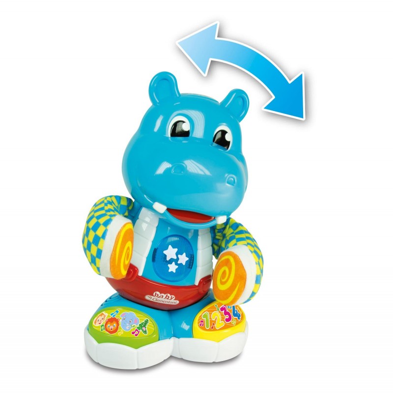 Baby Clementoni Βρεφικό Παιχνίδι Ιπποποταμούλης Χορευτούλης (Μιλάει Ελληνικά) 1000-63709 - Baby Clementoni
