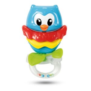 Baby Clementoni Βρεφικό Παιχνίδι Κουδουνίστρα Κουκουβάγια 1000-17160 - Baby Clementoni