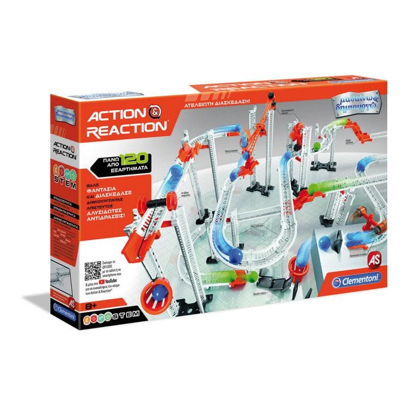Clementoni Μαθαίνω Kαι Δημιουργώ - Action Reaction Premium Set 1026-63887 - Clementoni