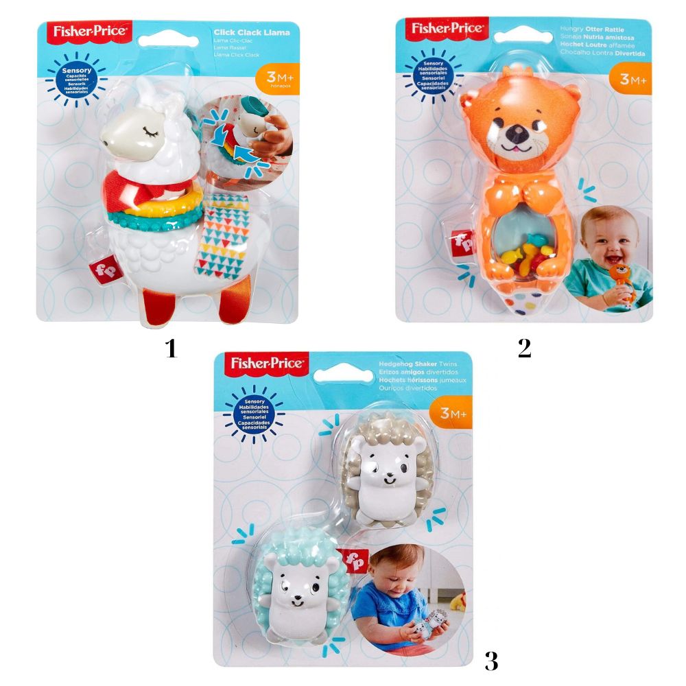 Fisher Price Ζωάκια - Κουδουνίστρες (3 σχέδια) GHL23 - Fisher-Price