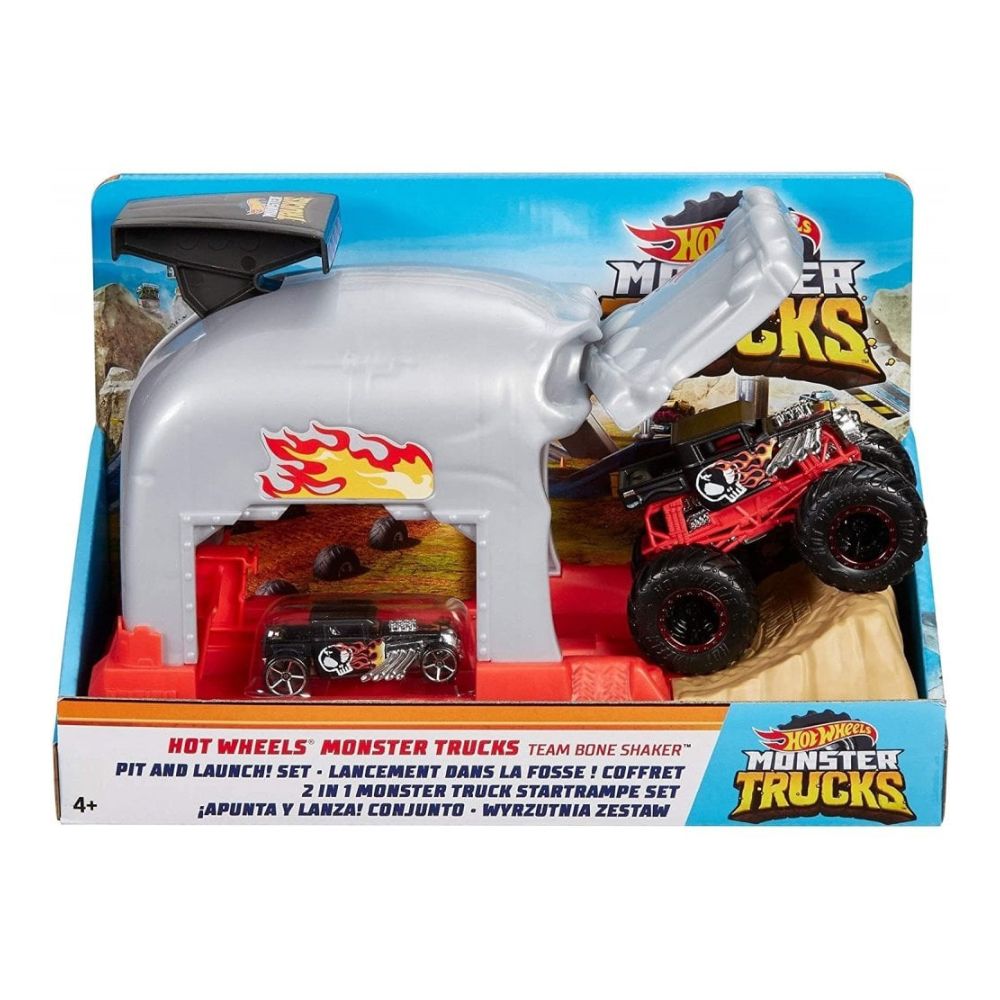 Mattel Hot Wheels Monster Trucks  Νεκροκεφαλή Σετ Παιχνιδιού Εκτοξευτές (2 Σχέδια) GKY01 - Hot Wheels