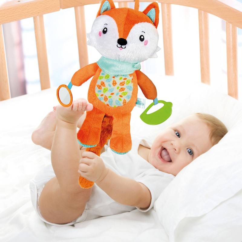 Baby Clementoni Happy Fox Βρεφικό Μουσικό Χνουδωτό Κρεμαστό Αλεπού 1000-17271 - Baby Clementoni