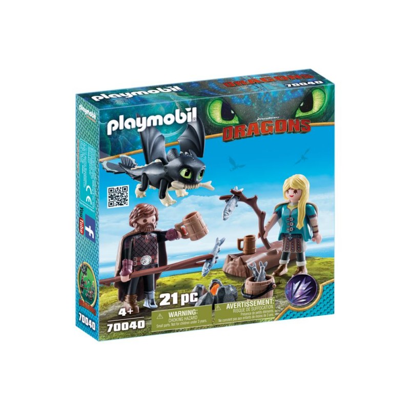 Playmobil Dragons Ο Ψάρης και η Άστριντ με ένα Δρακούλη  70040 - Playmobil, Playmobil Dragons