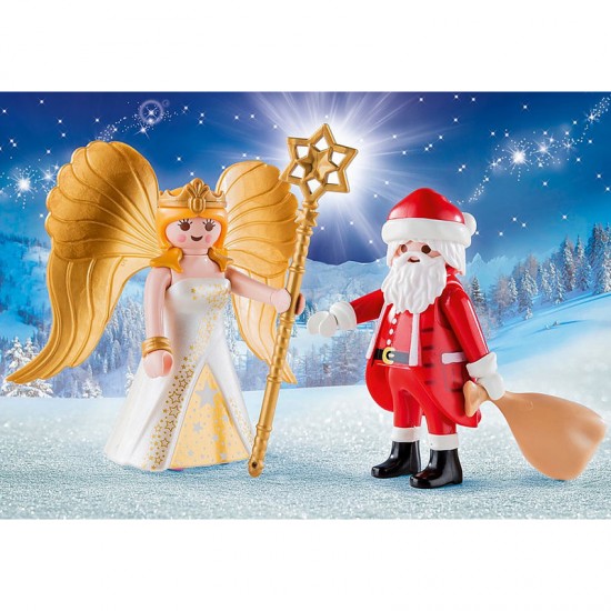 Playmobil Christmas Άη Βασίλης Με Άγγελο Χριστουγέννων 9498 - Playmobil, Xmas Playmobil