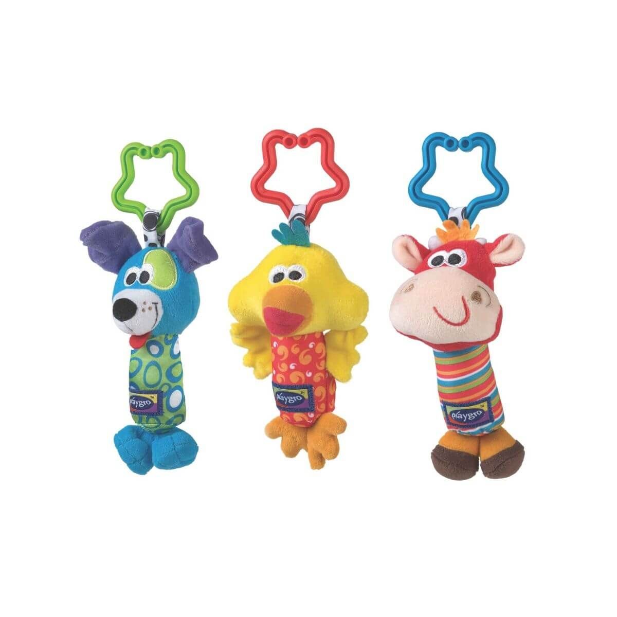 Playgro Τριπλό παιχνίδι καροτσιού Αστεράκια - Playgro
