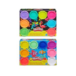 Play-Doh Rainbow Μη Τοξικά Πλαστοζυμαράκια Με 8 Χρώματα σε 2 Σχέδια, E5044 - Play-Doh