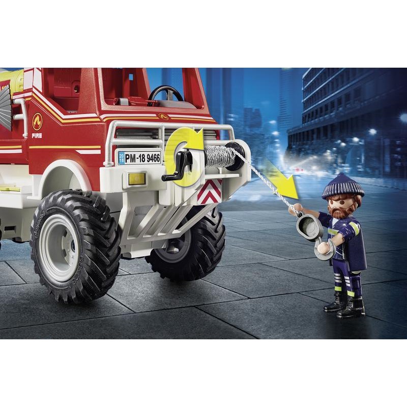 Playmobil City Action Όχημα Πυροσβεστικής με τροχαλία ρυμούλκυσης 9466 - Playmobil, Playmobil City Action