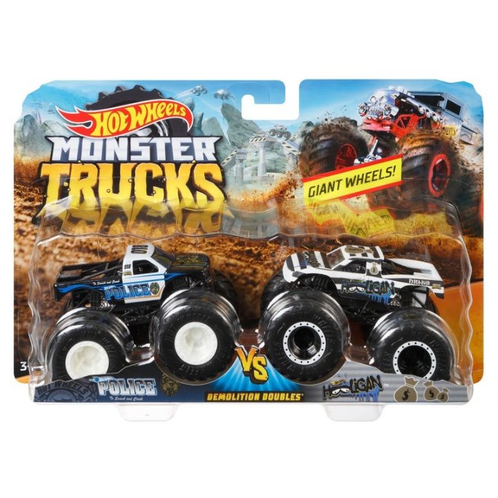 Hot Wheels Οχήματα Monster Trucks Σετ Των 2 - 9 Σχέδια FYJ64 - Hot Wheels