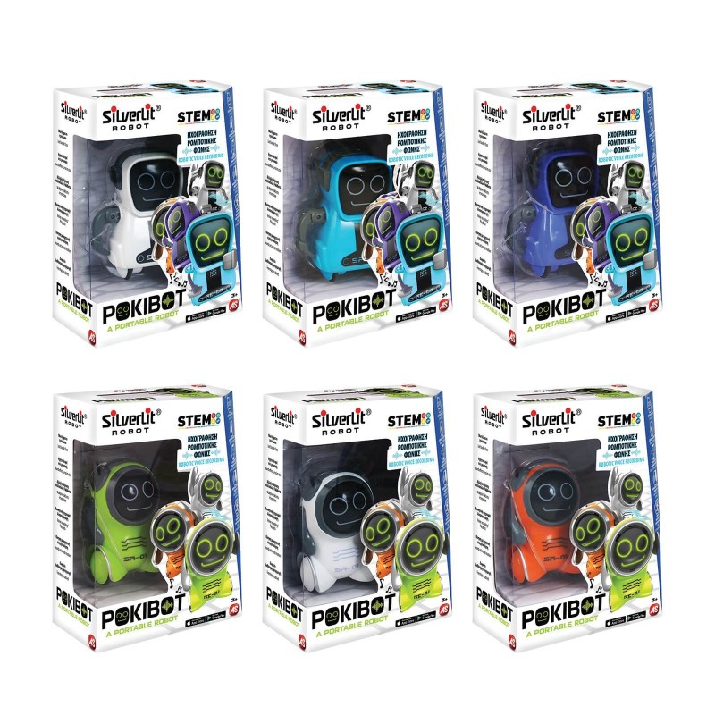 STEM Ηλεκτρονικό Ρομπότ Pokibot 7530-88529 6 Χρώματα - Silverlit