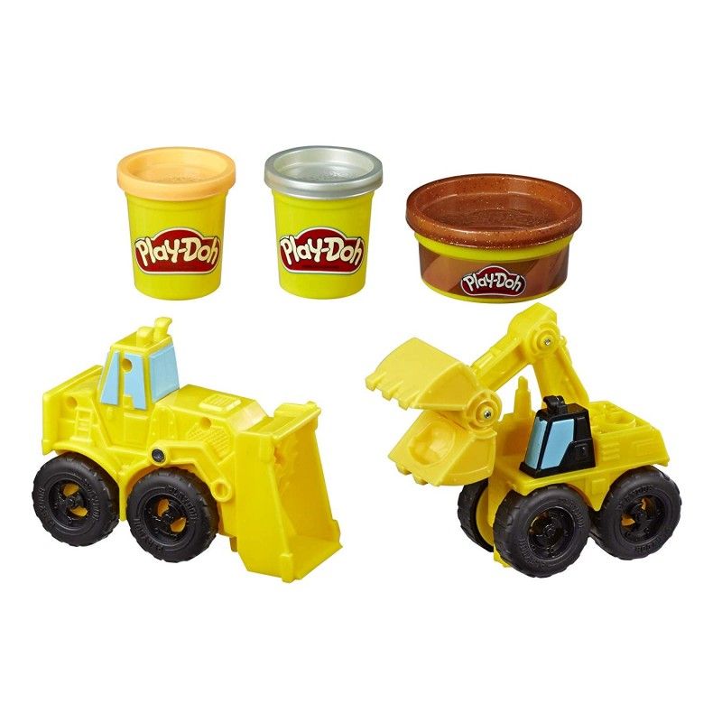 Play-Doh Wheels Φορτηγά Οχήματα Κατασκευών (Εκσκαφέας Και Φορτωτής) E4294 - Play-Doh