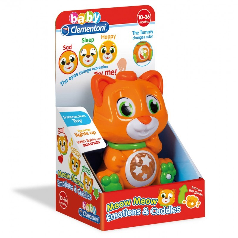 Baby Clementoni Βρεφικό Παιχνίδι Χαρούμενη Γατούλα 1000-17240 - Baby Clementoni