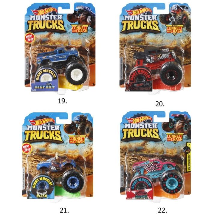 Hot Wheels Monster Trucks Οχήματα - 22 Σχέδια FYJ44 - Hot Wheels