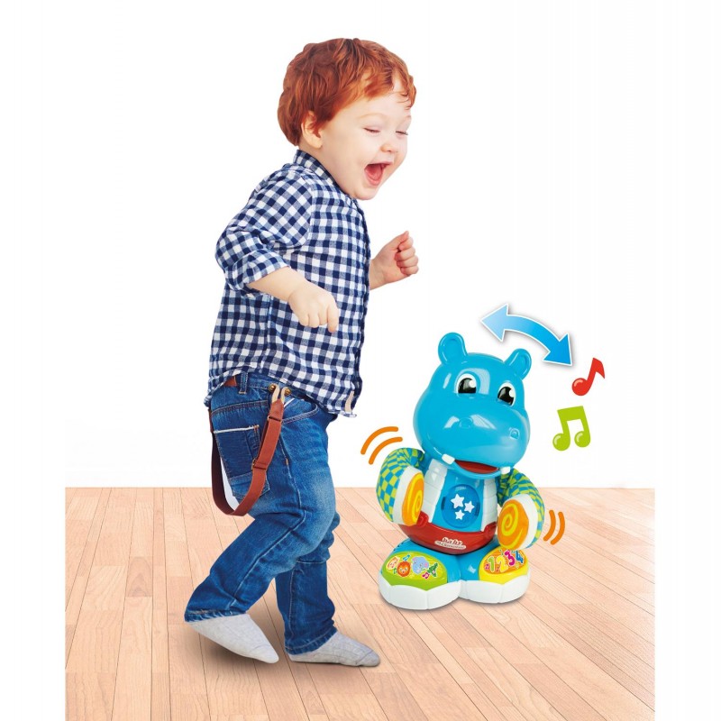 Baby Clementoni Βρεφικό Παιχνίδι Ιπποποταμούλης Χορευτούλης (Μιλάει Ελληνικά) 1000-63709 - Baby Clementoni