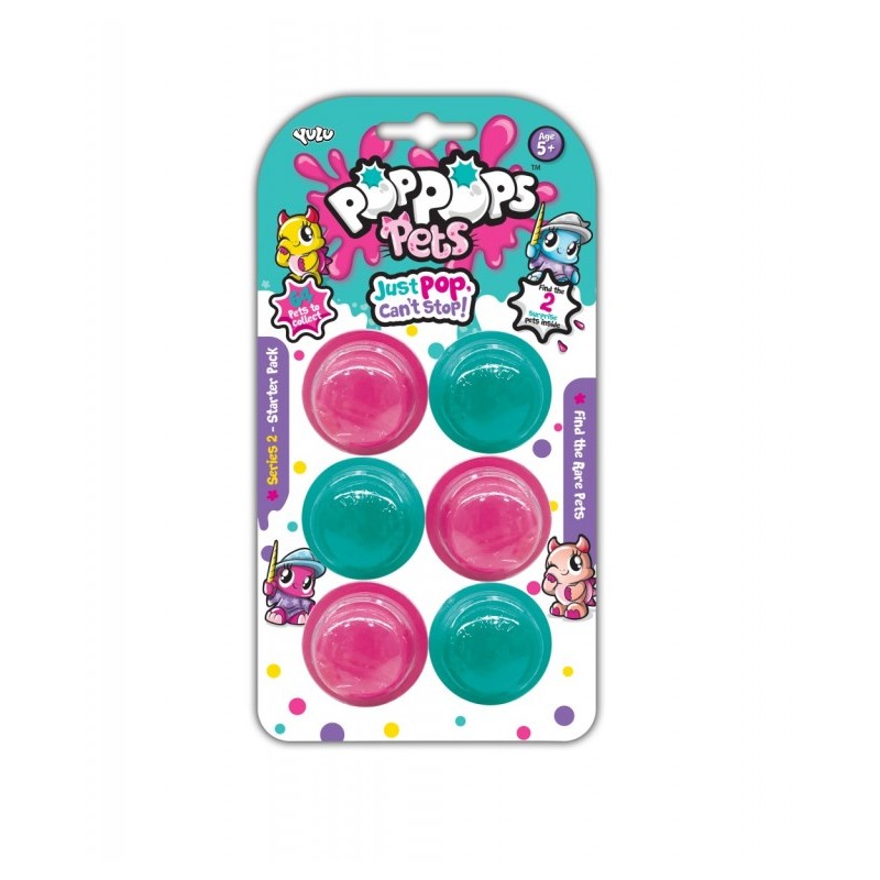 Poppops Pets 6 Τεμάχια - Ροζ 40041 - Yulu