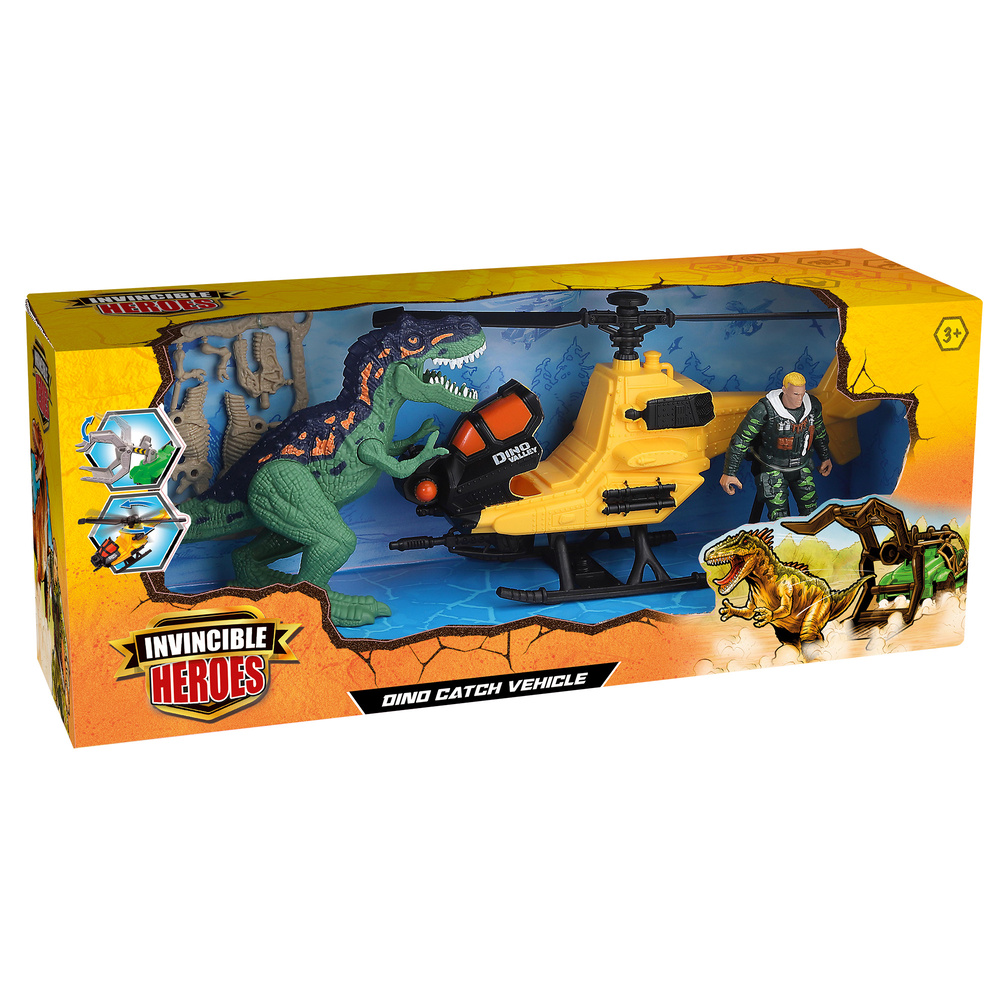 Invincible Heroes Σετ Παιχνιδιού Δεινόσαυρος με Όχημα (2 Σχέδια) - Invincible Heroes