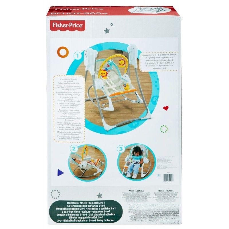 Fisher-Price Κούνια 3 Σε 1 BFH07 - Fisher-Price