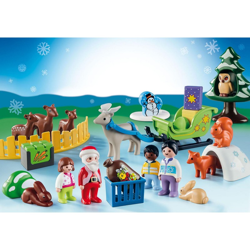 Playmobil 1.2.3 Χριστουγεννιάτικο Ημερολόγιο - Χριστούγεννα στο δάσος 9391 - Playmobil, Playmobil 1.2.3