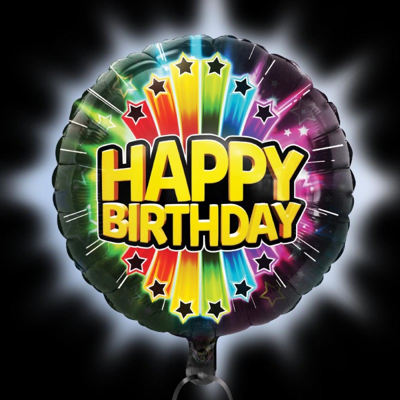 Μεγάλο Φωτεινό Μπαλόνι Happy Birthday Foil LLM08000 - 