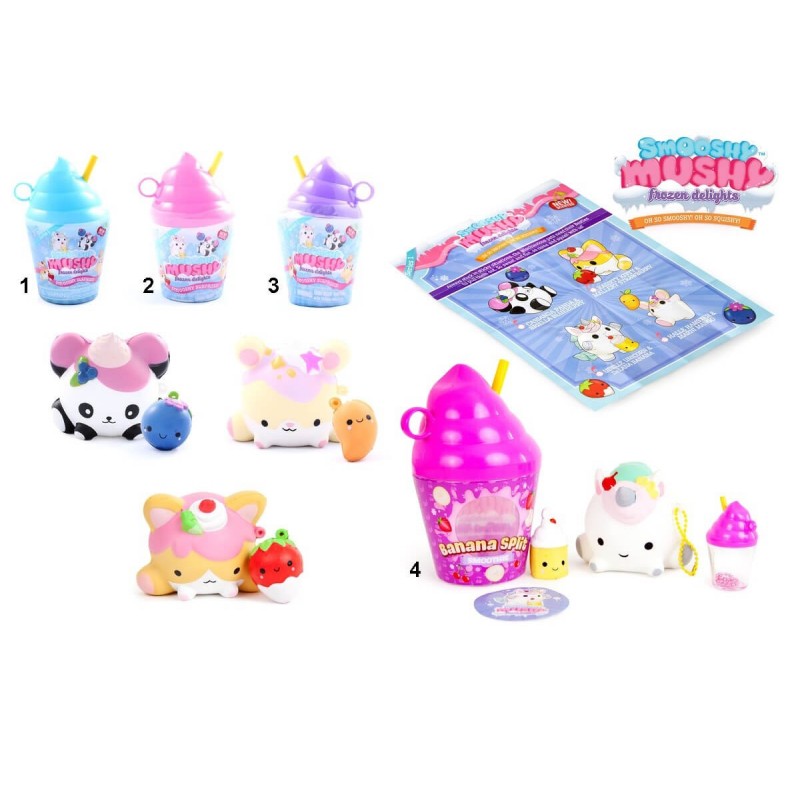 Smooshy Mushy Frozen - Ζουληχτό Αρωματικό Ζωάκι Σε Ποτηράκι Γρανίτας - 4 Σχέδια MHY04000 φωτογραφία