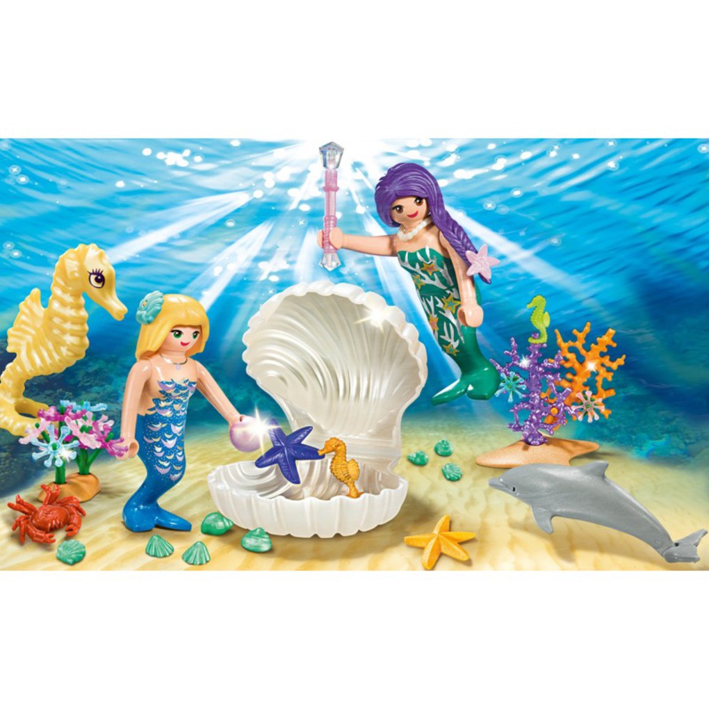 Playmobil Maxi Βαλιτσάκι Γοργόνες με κοχύλι - Playmobil, Playmobil Princess