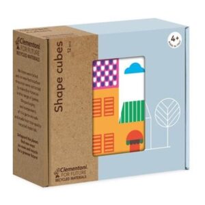 Clementoni Shapes Cubes Puzzle Eco Παζλ Κύβοι Σπίτια 12 Τεμαχίων 1265-16227 - Clementoni