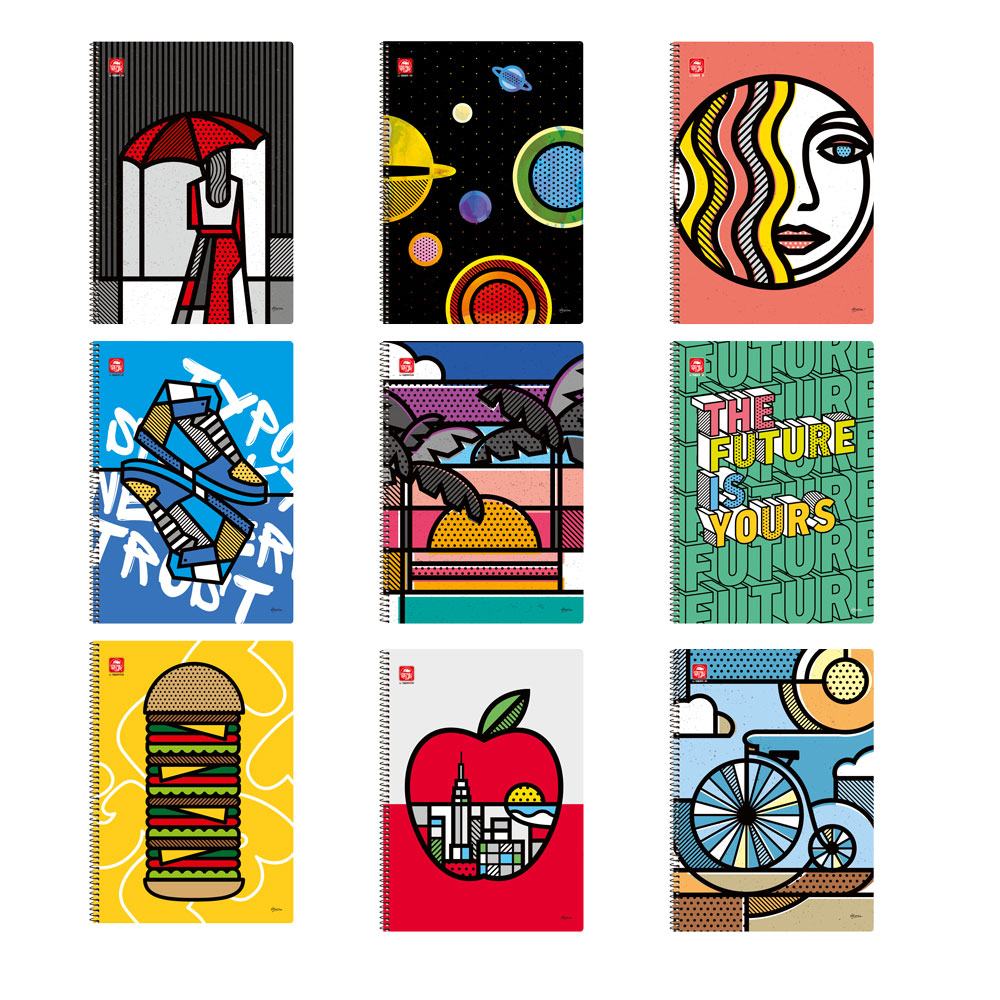 typotrust typotrust Τετράδιο 2 Θεμάτων Β5 Pop Art 4552-14 (4522Δ)