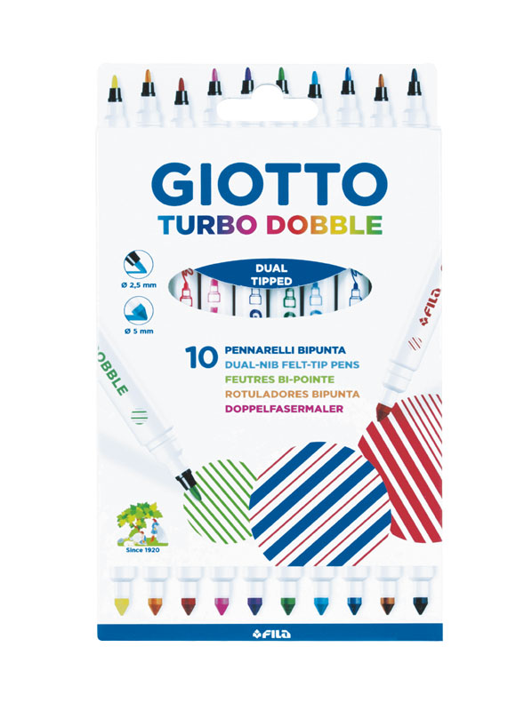 GIOTTO Μαρκαδοράκια διπλής μύτης 10τμχ 000424600 - GIOTTO