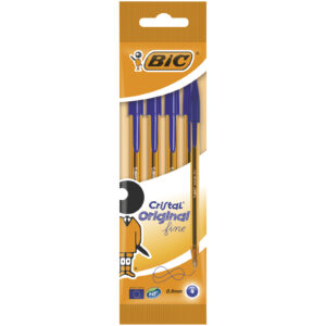 Bic Στυλό Cristal Fine Pouch/4 Μπλε 872721 - Bic