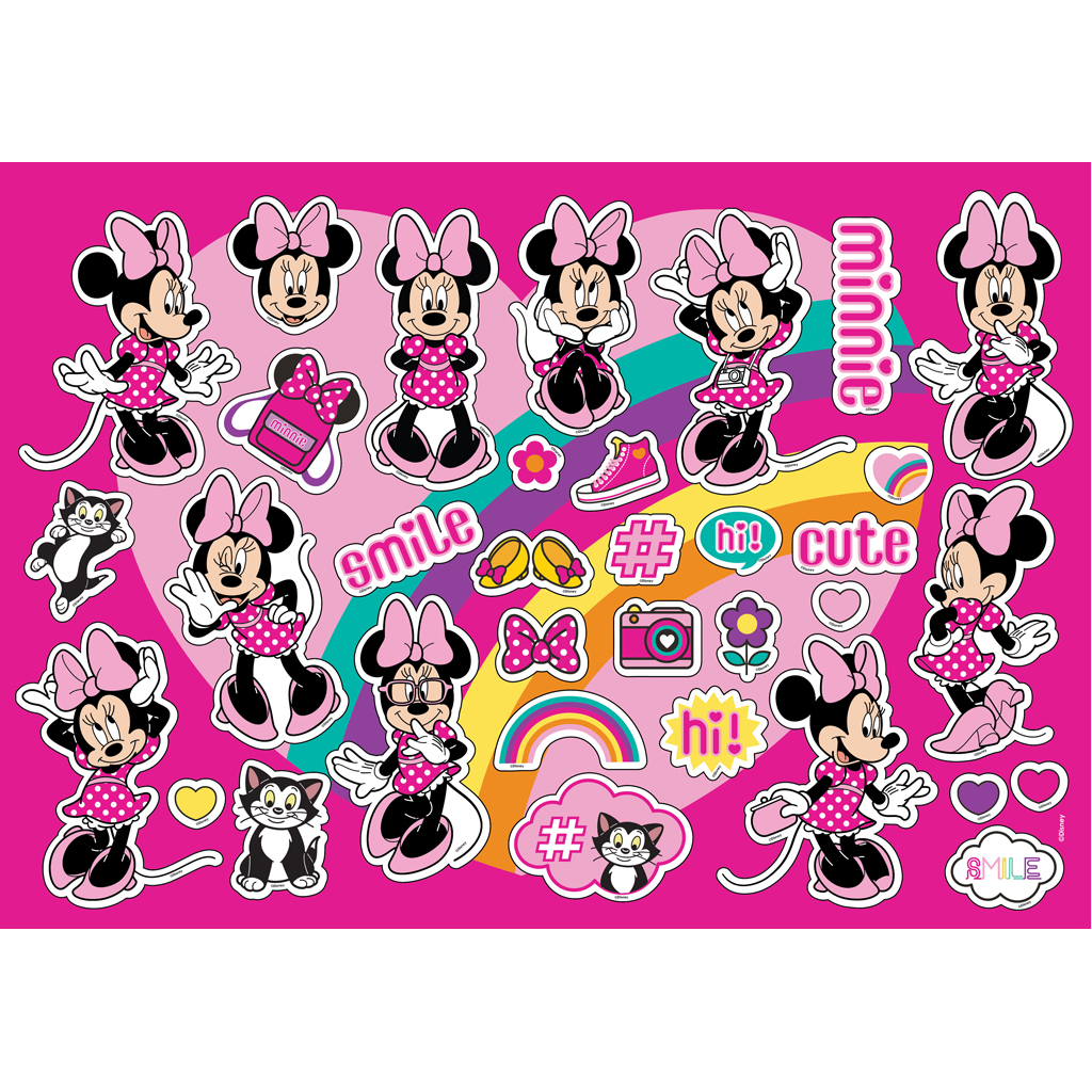 Μπλοκ Ζωγραφικής Disney Minnie Mouse 40 Φύλλων με Αυτοκόλλητα-Στένσιλ- 2 Σελίδες Χρωματισμού, 23x33 εκ. - Disney, Minnie