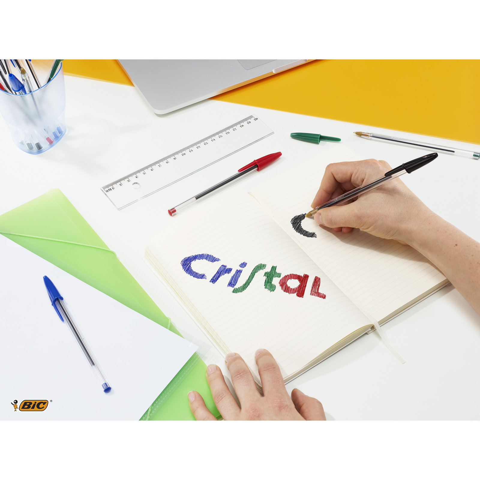 Bic Στυλό Cristal Pouch/4 Μικτό  8308621 - Bic