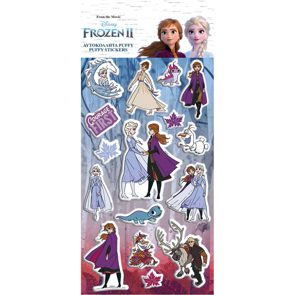 Αυτοκόλλητα Puffy Disney Frozen 2 10x22 εκ. - Frozen