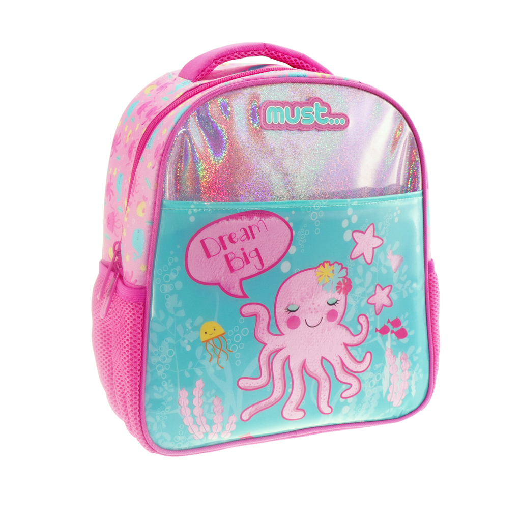Must Τσάντα Πλάτης Νηπιαγωγείου Octopus με 2 Θήκες 579708 - Must