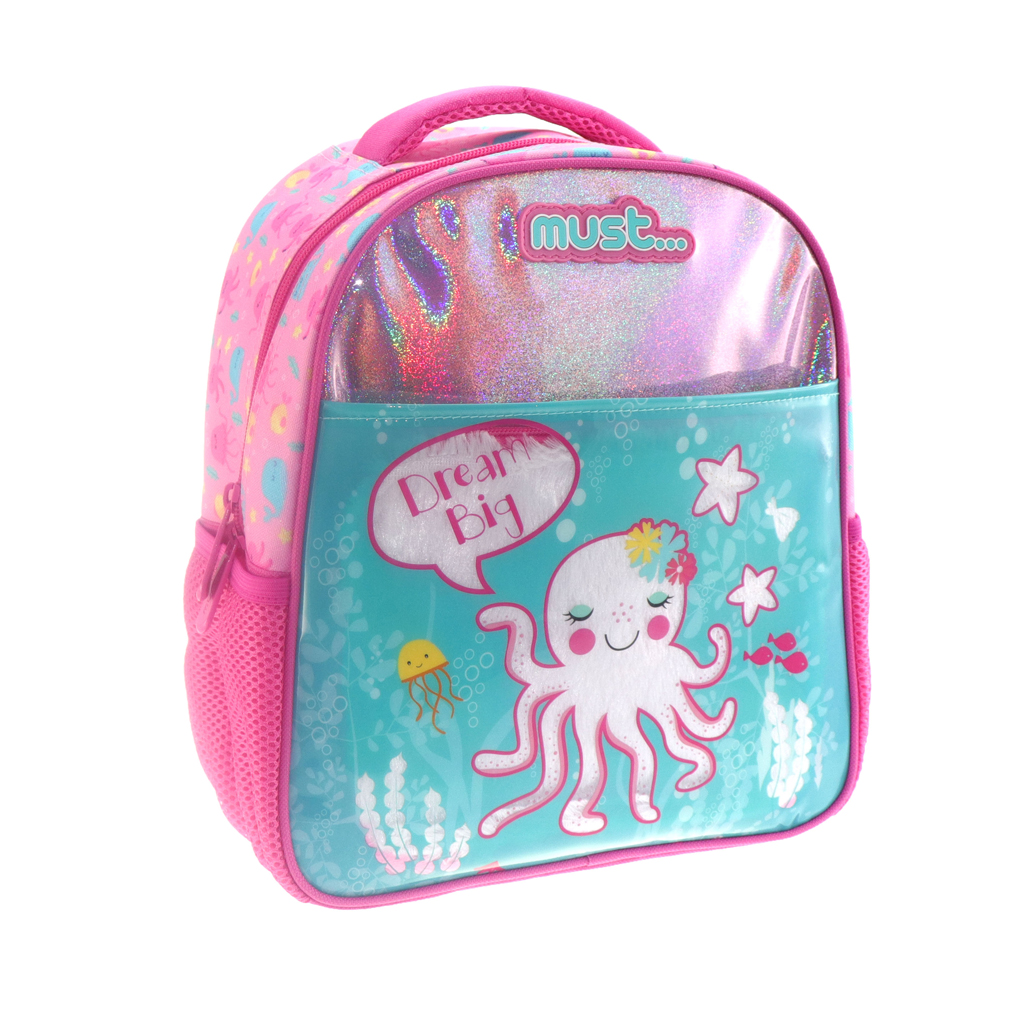 Must Τσάντα Πλάτης Νηπιαγωγείου Octopus με 2 Θήκες 579708 - Must