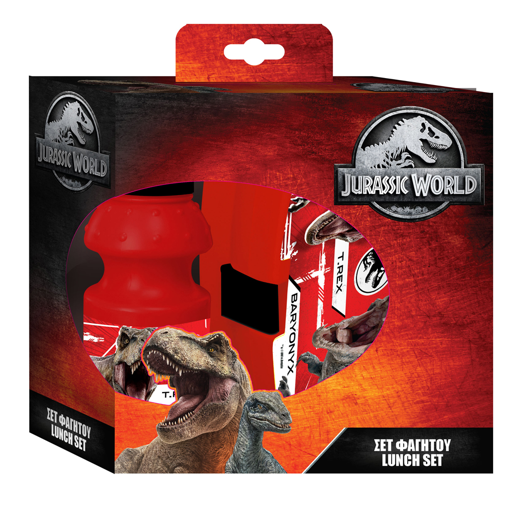 NOVA RICO Σετ Φαγητού Jurassic World με Φαγητοδοχείο 16x6,5x11 εκ. - Παγούρι