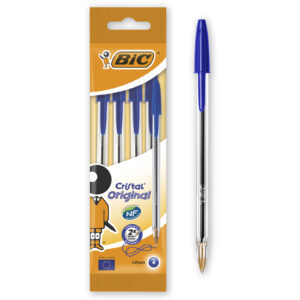 Bic Στυλό Cristal Pouch/4 Μπλε 8308601 - Bic