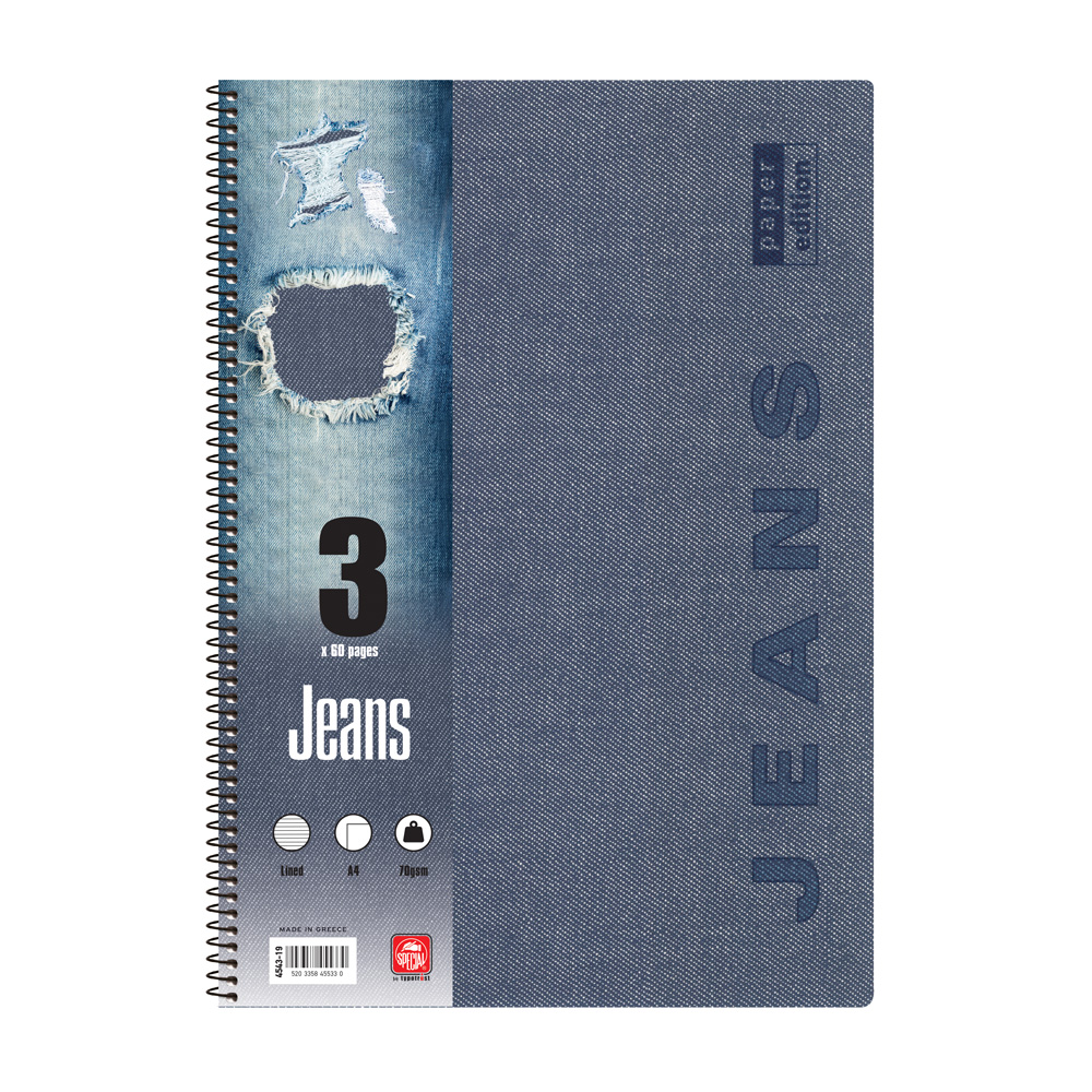 typotrust Τετράδιο 3 Θεμάτων A4 Jeans 4543-19 (4553Γ) φωτογραφία