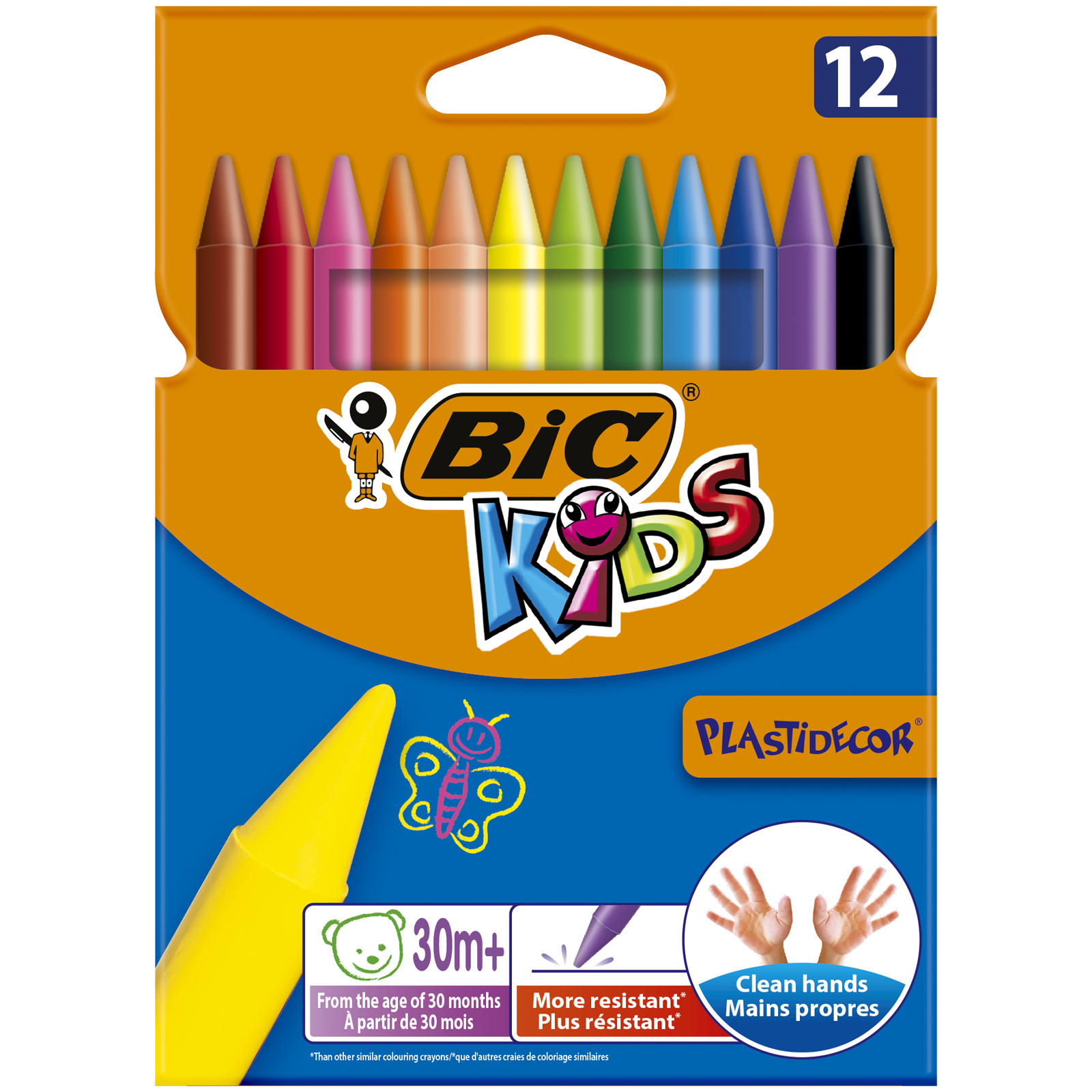 Bic Kids Κηρομπογιές Plastidecor B/12 - Bic, Bic Kids