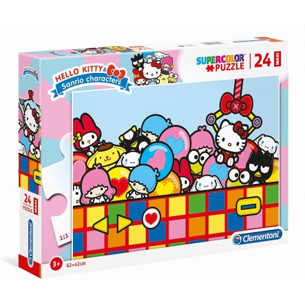 Clementoni Παζλ 24Pc Maxi Hello Kitty Super Color 1200-24202 - Clementoni