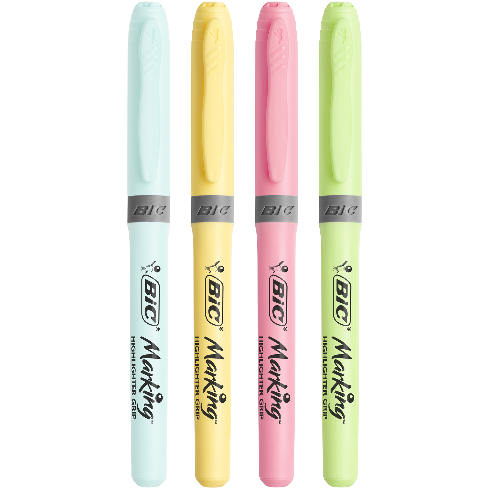 Bic ΥΠΟΓΡΑΜ. HIGHL GRIP PASTEL AST BL4 EU 964859 - Bic