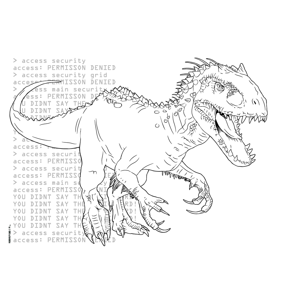 Μπλοκ Ζωγραφικής Jurassic World 40 Φύλλων με Αυτοκόλλητα-Στένσιλ- 2 Σελίδες Χρωματισμού, 23x33 εκ. - Jurassic World
