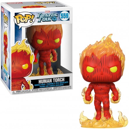 Funko POP! Marvel Fantastic Four - Human Torch #559 Bobble-Head Vinyl Φιγούρα - Funko Pop!