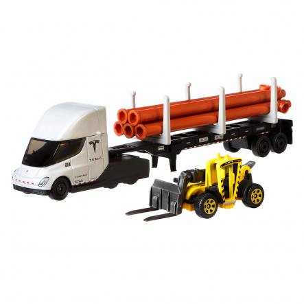 Matchbox Convoys Series Νταλίκα Tesla Semi, Pipe Trailer, Load Lifter - 3 Σχέδια GBK70 - Matchbox