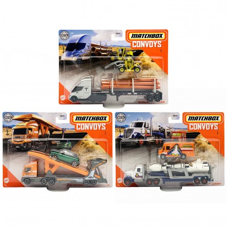 Matchbox Convoys Series Νταλίκα Tesla Semi, Pipe Trailer, Load Lifter - 3 Σχέδια GBK70 - Matchbox