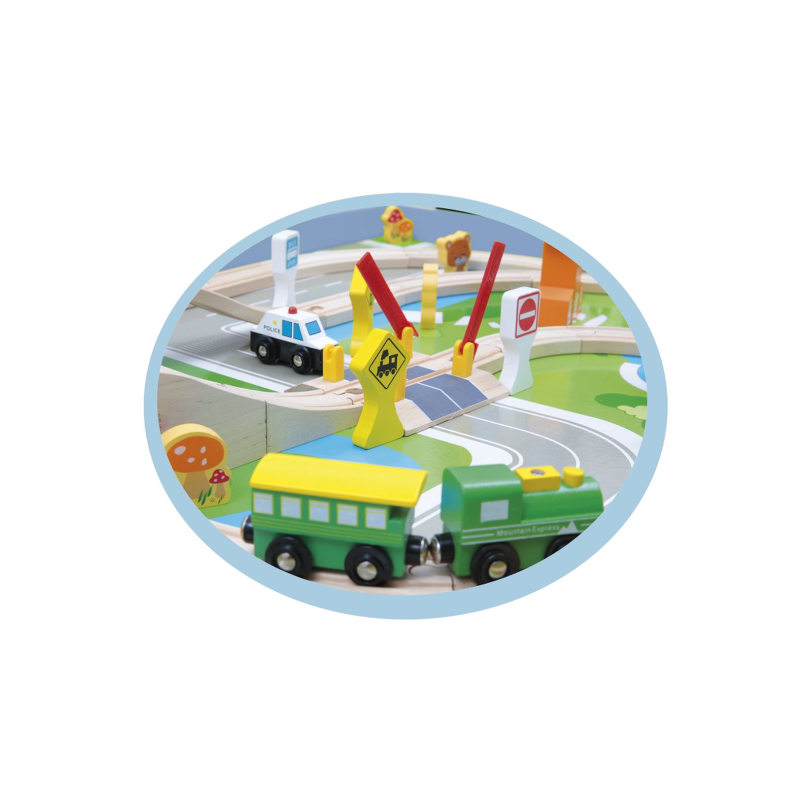 Wood' N Play Τραπέζι με Πίστα Τρένου φωτογραφία