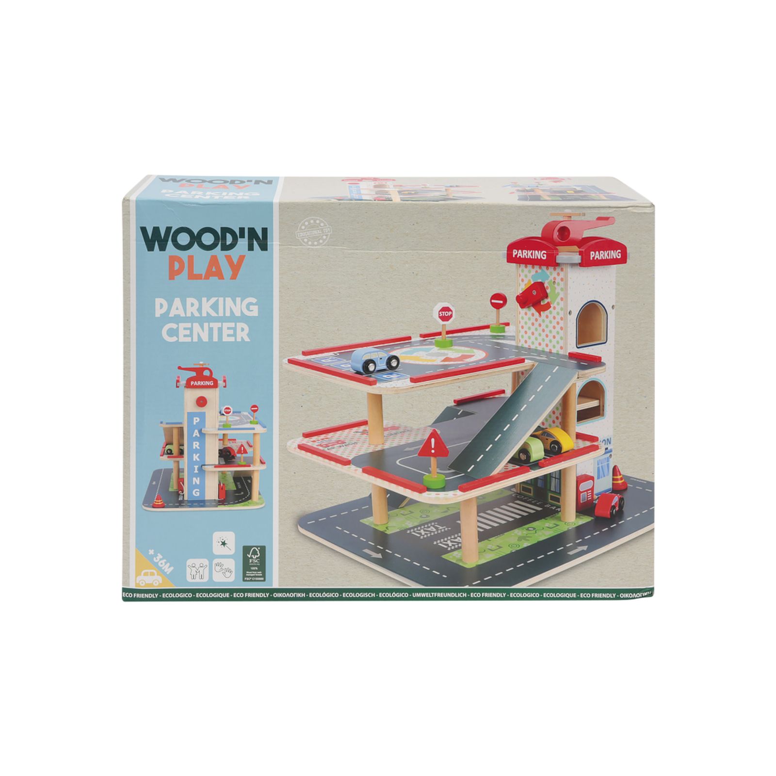 Wood' N Play Γκαράζ με 3 επίπεδα - Wood' N Play