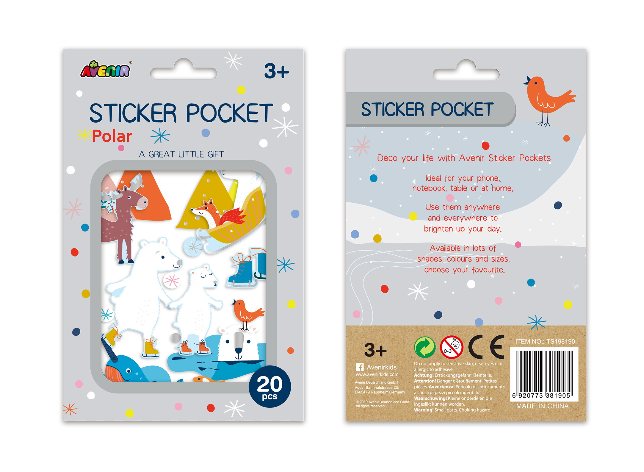 Avenir Sticker Pocket- polar 60504 - Avenir
