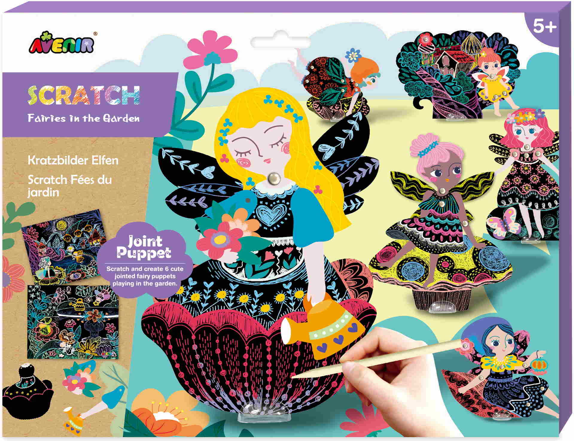 Avenir Scratch Puppets - fairies 60103 - Avenir