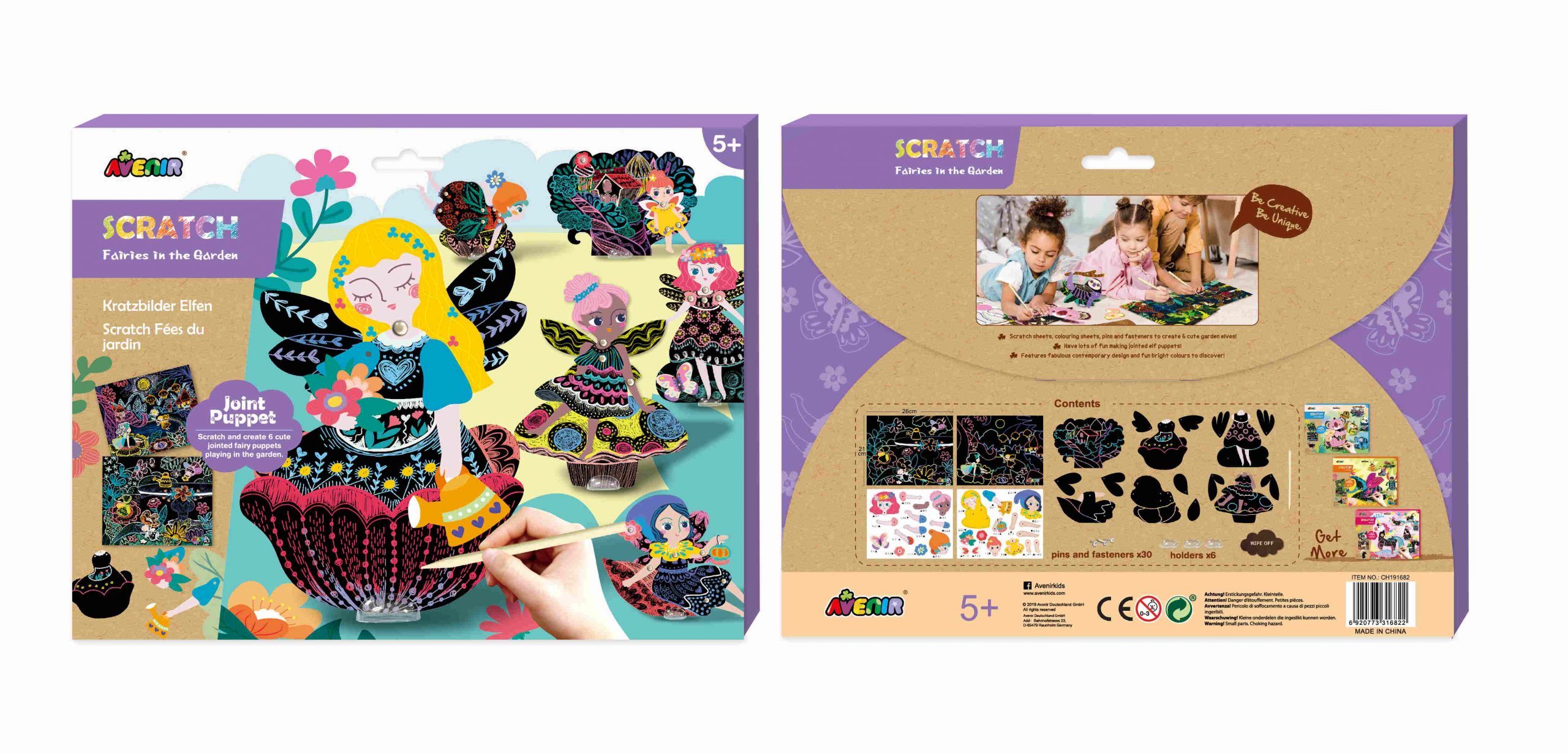 Avenir Scratch Puppets - fairies 60103 - Avenir